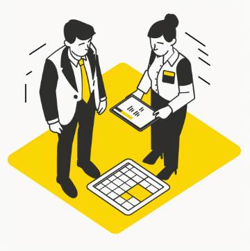 訪問日の日程調整の工程図